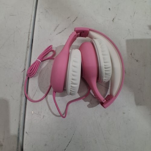 KIDS MPOW CH6S WIRED HEADPHONES - 3.5MM AUX - PINK/WHITE (MODEL: BH297B) image 2