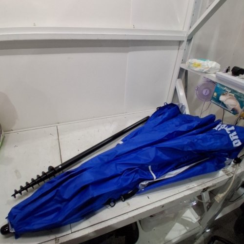 SPORT-BRELLA PORTABLE ADJUSTABLE LEANING AND VERTICAL UMBRELLA WITH CARRYING BAG - 8FT - BLUE (MODEL: 250106) image 2