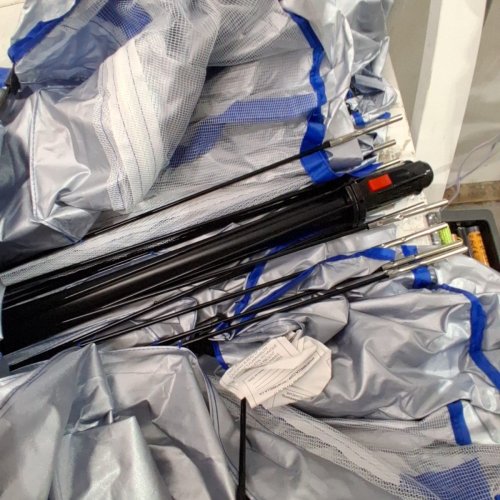 SPORT-BRELLA PORTABLE ADJUSTABLE LEANING AND VERTICAL UMBRELLA WITH CARRYING BAG - 8FT - BLUE (MODEL: 250106) image 4