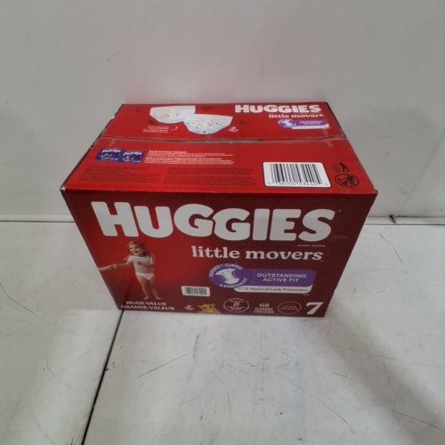 68PK HUGGIES LITTLE MOVERS BABY DIAPERS - SIZE 7 image 2