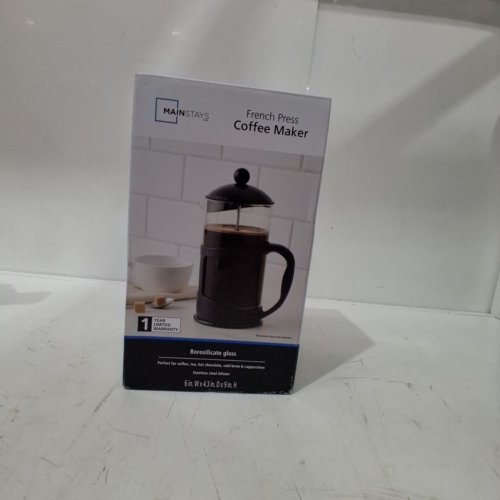 MAINSTAY GLASS FRENCH PRESS COFFEE MAKER - 1L - BLACK - (MODEL: MS150340791402) image 3