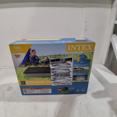 INTEX DURA-BEAM STANDARD INFLATABLE AIR MATTRESS - 10" TWIN - BLACK image 3