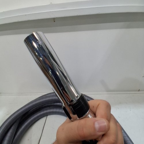 OVO UNIVERSAL CENTRAL VACUUM HOSE - LOW VOLTAGE SWITCH ON HANDLE, CRUSHPROOF HOSE FITS MOST INLETS - 50FT - BLACK/GREY (MODEL: ACCHO-50LV-BK) image 3