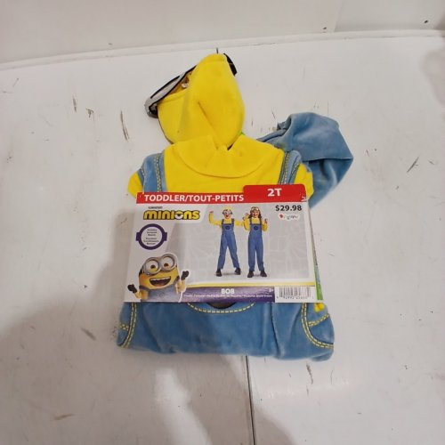 2PC DISGUISE TODDLER MINIONS BOB COSTUME - 2T - YELLOW / BLUE (STYLE: BOB) image 2