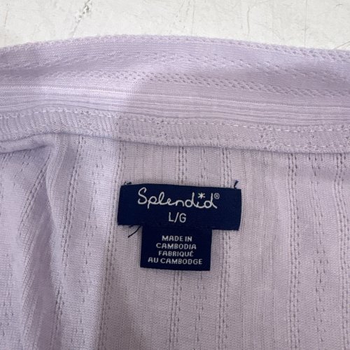 SPLENDID TEXTURED BUTTON-FRONT CARDIGAN - LARGE - LIGHT LAVENDER image 4