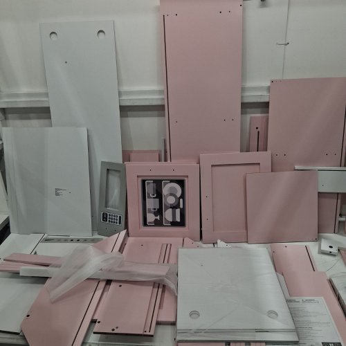 BEST CHOICE PRODUCTS CHILDREN'S PRETEND CORNER KITCHEN PLAYSET - PINK/WHITE (STYLE: image 6