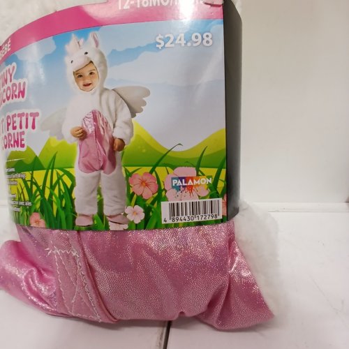 PALAMON TODDLER TINY UNICORN BABY COSTUME - 12-18 MONTHS - WHITE / PINK image 2