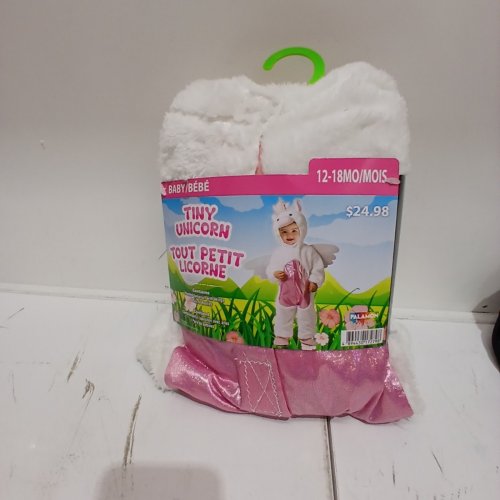 PALAMON TODDLER TINY UNICORN BABY COSTUME - 12-18 MONTHS - WHITE / PINK image 3