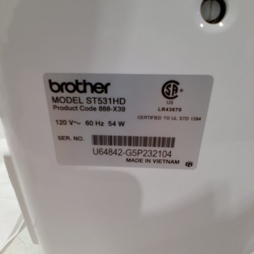 BROTHER STRONG & TOUGH SEWING MACHINE WITH 53 BUILT-N STITCHES AND FINGER GUARD - WHITE (MODEL: ST531HD) image 9