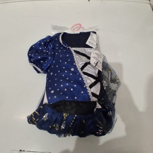 2PC GIRLS PALAMON MIDNIGHT WITCH COSTUME - MEDIUM 8/10 - BLUE/SILVER/GOLD (STYLE: 40971) image 2