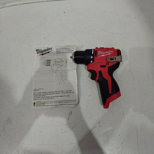 MILWAUKEE SUBCOMPACT BRUSHLESS 3/8" DRILL/DRIVER ** TOOL ONLY** - RED (ITEM: 3401-20) image 2
