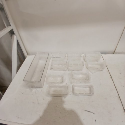 11PC PLASTIC STACKABLE STORAGE ORGANIZER - CLEAR image 2