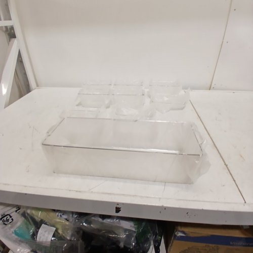 11PC PLASTIC STACKABLE STORAGE ORGANIZER - CLEAR image 4