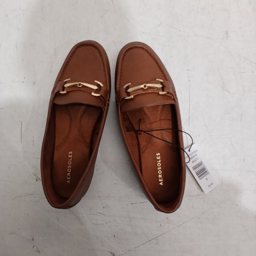 WOMEN'S AEROSOLES BUCKLE SLIP ON LOAFER FLATS - 8 - TAN BROWN (STYLE: 1863915) image 2