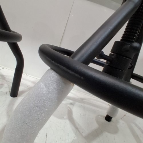 2PK BOKKOLIK ADJUSTABLE INDUSTRIAL METAL BAR STOOL WITH BACKREST - BLACK/WALNUT - (MODEL: UK001-W) image 3
