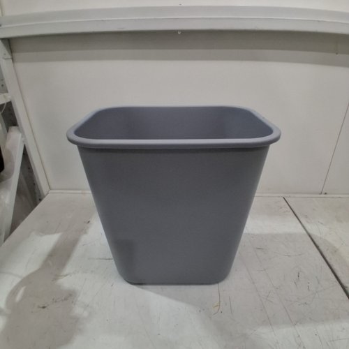 RUBBERMAID COMMERCIAL DESKSIDE PLASTIC WASTE BASKET - 7GAL - GRAY - (MODEL: FG295600GRAY) image 2
