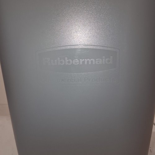 RUBBERMAID COMMERCIAL DESKSIDE PLASTIC WASTE BASKET - 7GAL - GRAY - (MODEL: FG295600GRAY) image 5