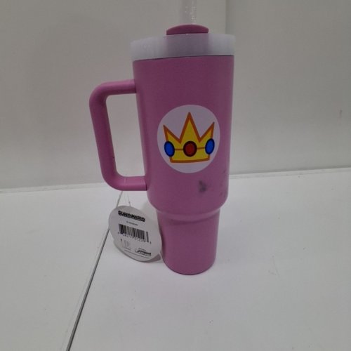 PYRAMID AMERICA SUPER MARIO TRAVEL TUMBLER WITH HANDLE AND STRAW - PINK (MODEL: MBWS0009) image 3
