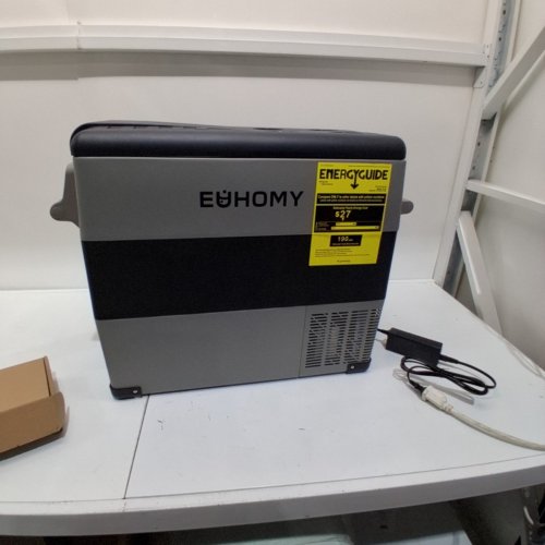 EUHOMY ELECTRIC COOLER REFRIGERATOR FRIDGE/FREEZER WITH APP CONTROL - 55L CAP - 12V - BLACK/GREY (MODEL: CF001-55GR-CAEH) image 3