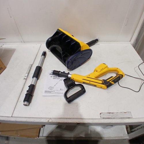MEKIPOW CORDLESS ELECTRIC SNOW SHOVEL WITH LCD DISPLAY, COMPATIBLE WITH DEWALT 20V BATTERY - *TOOL ONLY* - 12" - YELLOW/BLACK (MODEL: MKP1005) image 2