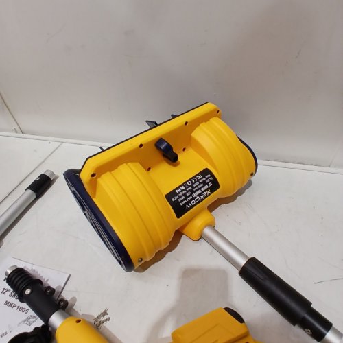 MEKIPOW CORDLESS ELECTRIC SNOW SHOVEL WITH LCD DISPLAY, COMPATIBLE WITH DEWALT 20V BATTERY - *TOOL ONLY* - 12" - YELLOW/BLACK (MODEL: MKP1005) image 4