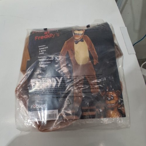 3PC BOYS RUBIES FIVE NIGHTS AT FREDDY'S "FREDDY" COSTUME WITH JUMPSUIT, MASK AND GLOVES - MEDIUM (8-10) - BROWN (STYLE: 640330) image 2