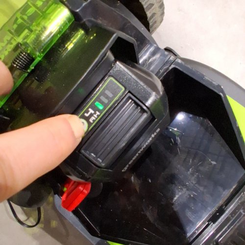 GREENWORKS BATTERY POWERED ELECTRIC BRUSHLESS MOTOR PUSH LAWN MOWER *TOOL ONLY* - 24V - 13" - GREEN (MODEL: LMG401) image 2