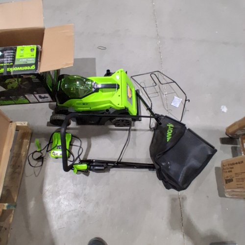 GREENWORKS BATTERY POWERED ELECTRIC BRUSHLESS MOTOR PUSH LAWN MOWER *TOOL ONLY* - 24V - 13" - GREEN (MODEL: LMG401) image 3