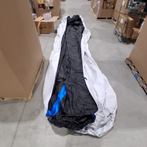 UNIVERSAL WATERPROOF AUTOMOTIVE CAR COVER FITS CARS UP TO 165" -193" X 72" X 60" - BLACK AND BLUE image 2