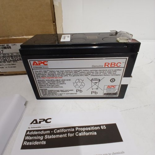 APC RBC17 REPLACEMENT BATTERY FOR UNINTERRUPTIBLE POWER SUPPLY - 8.5" X 7" X 4" - 12V - BLACK image 3