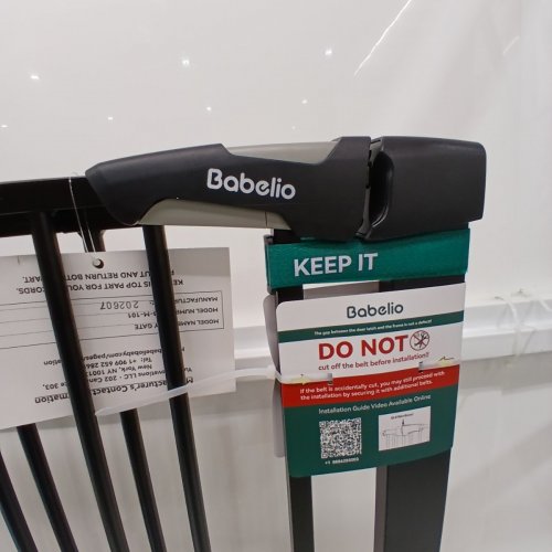 BABELIO HARDWARE MOUNTED SAFETY GATE - 29"-43" X 30" - BLACK (MODEL: BEBAM63) image 4