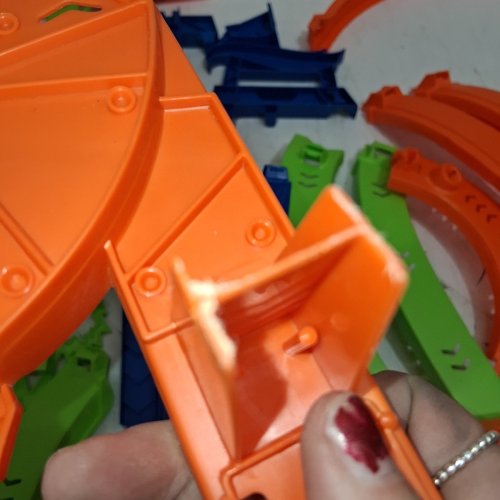 HOT WHEELS ACTION EPIC CRASH DASH TOY CAR TRACK SET - BLUE/GREEN/ORANGE (MODEL-HNL97) image 7