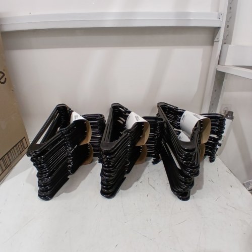 108PK ROOM ESSENTIALS PLASTIC HANGERS - ADULT - BLACK image 4