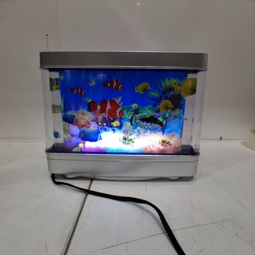 KIDS SEABED WORLD LAMP WITH ROTATING SCENE AND LIGHT - 12" X 10" - SEA THEMED image 2