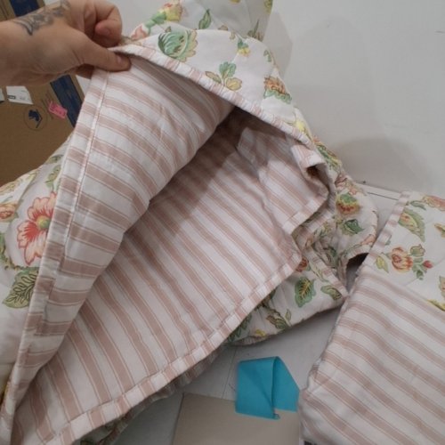 3PC MARTHA STEWART 100% COTTON REVERSIBLE LIGHTWEIGHT QUILT SET - KING - BETHANY JACOBEAN image 4