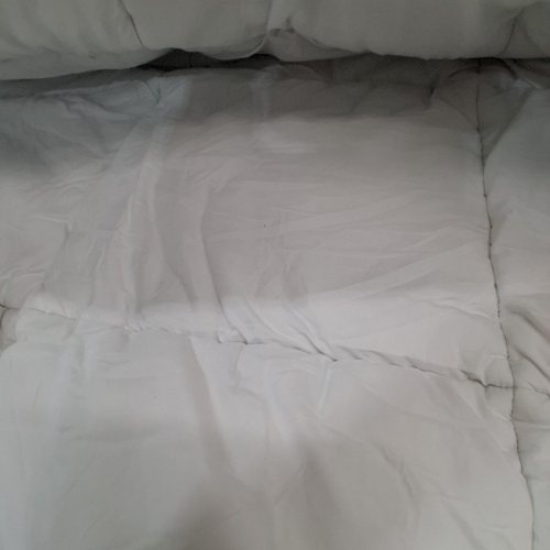 PAYHUIN DUAL LAYER MEMORY FOAM MATTRESS TOPPER - 4" - KING - BLUE, WHITE image 3