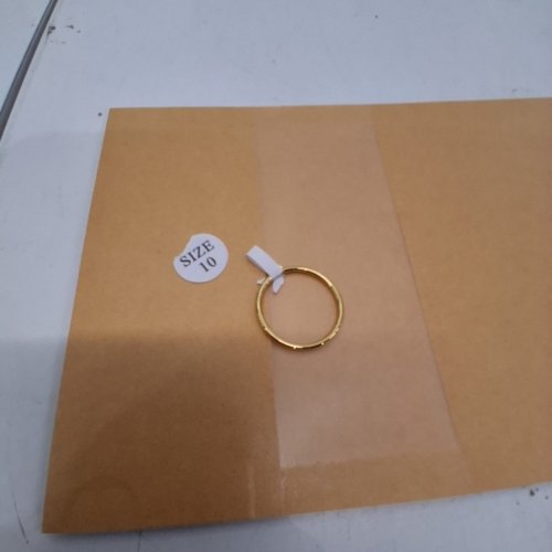ADULTS NOKMIT FINE JEWELRY STACKABLE WEDDING BAND RING - SIZE 10 / 1 MM - 1/20 14 K GOLD image 3