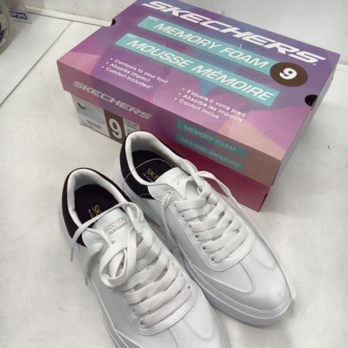 WOMEN'S SKECHERS CORDOVA MEMORY FOAM COMFORT SHOES - SIZE 9 - WHITE/BLACK - (STYLE: 9886009) image 2