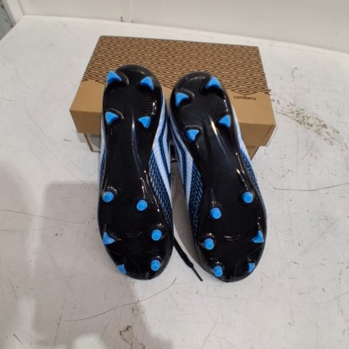 KID'S UMBRO SOCCER FOOTBALL CLEATS - SIZE 5 - BLACK/BLUE (STYLE: 1985170) image 4