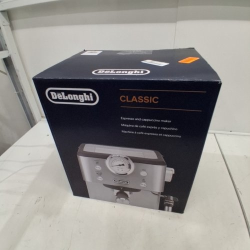 DELONGHI LINEA CLASSIC ESPRESSO MACHINE WITH MILK FROTHER - SILVER (MODEL: ‎EM450M) image 6