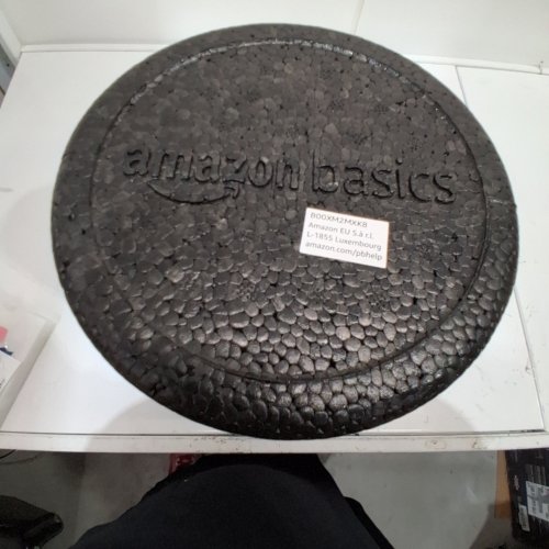 AMAZONBASICS HIGH-DENSITY ROUND FOAM ROLLER - 17.5" - BLACK image 2