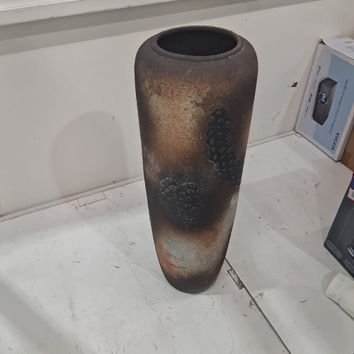 VINTAGE RUSTIC FARMHOUSE FLOOR VASE -CERAMIC - 23.6" - PETINA/BROWN/ BIEGE image 6