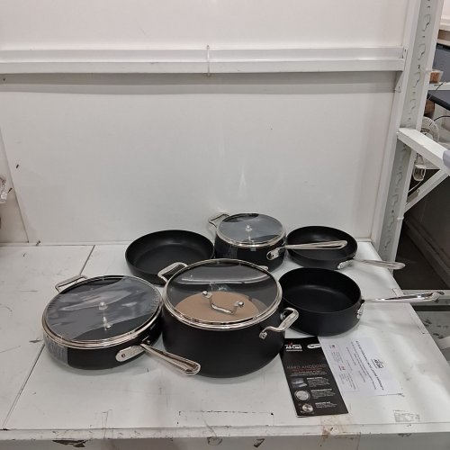 10PC ALL-CLAD HA1 HARD ANODIZED NON-STICK COOKWARE SET - BLACK (MODEL: E100SC64) image 2