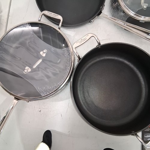 10PC ALL-CLAD HA1 HARD ANODIZED NON-STICK COOKWARE SET - BLACK (MODEL: E100SC64) image 6