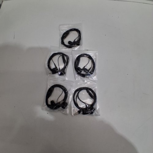 5PK SUPER BASS IN-EAR WIRED HEADPHONES - 3.5 MM - BLACK image 2