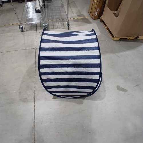 BABY MOOV COLLAPSIBLE FOLDABLE ANTI-UV TENT WITH VELCRO DOOR AND CARRY BAG - 36" X 34" X 39" - UPF 50+ - BLUE AND WHITE STRIPES - (MODEL - 1725-714D) image 3