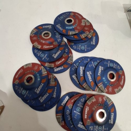 24PK WEILER TIGER A0 CUTTING WHEEL - 5" X .045 X 7/8" - TYPE27 - 12,200 MAXRPM - STEEL/METAL (MODEL: 57043) image 3