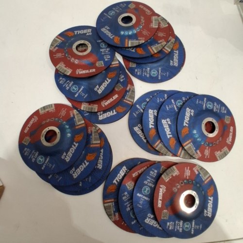 24PK WEILER TIGER A0 CUTTING WHEEL - 5" X .045 X 7/8" - TYPE27 - 12,200 MAXRPM - STEEL/METAL (MODEL: 57043) image 4