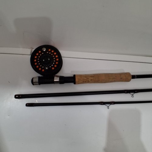 HOBBS CREEK FLY FISHING COMBO ROD AND REEL - LEFT-HAND RETRIEVE ONLY - 8FT 6" - BLACK/ORANGE (MODEL: HBC8653) image 3