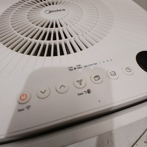 MIDEA CUBE 50PT SMART DEHUMIDIFIER - COVERS UP TO 4500SQFT - SMART CONTROLS COMPATIBLE WITH ALEXA - WHITE (MODEL: MADM50R1AWT) image 2